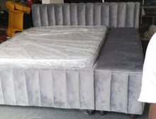 Load image into Gallery viewer, Bed Suit with side Ottoman in Velvet
