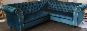 Six Seater two piece Corner Chesterfield Couch