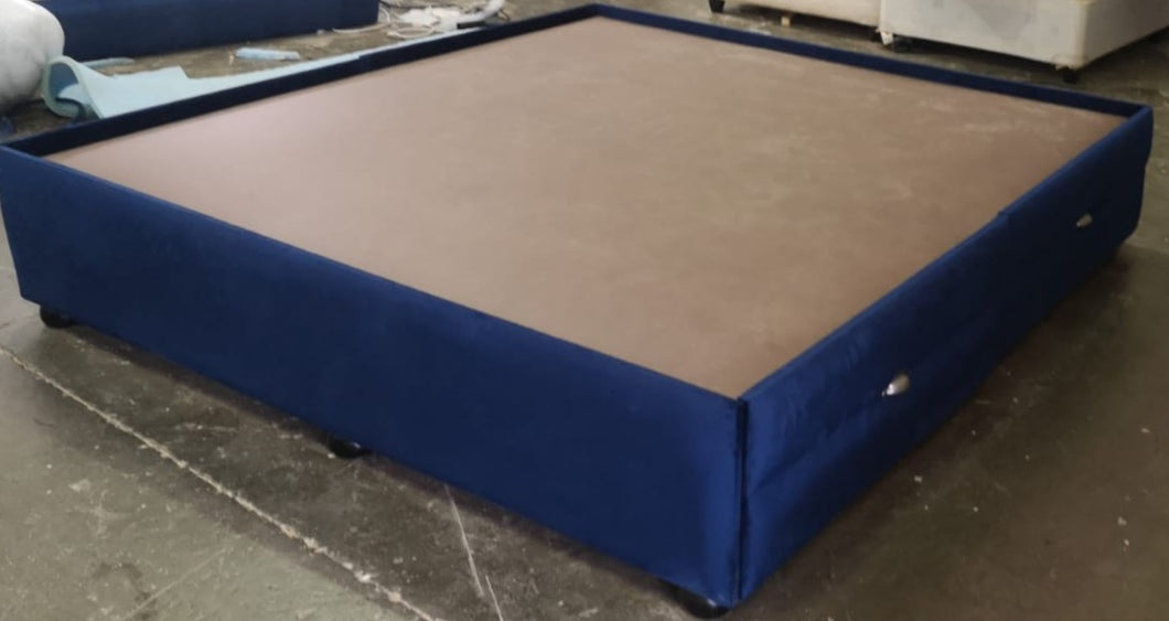 Velvet covered Bed with drawers and Mattress ( Small, Three Quarters, Double, Queen and King)